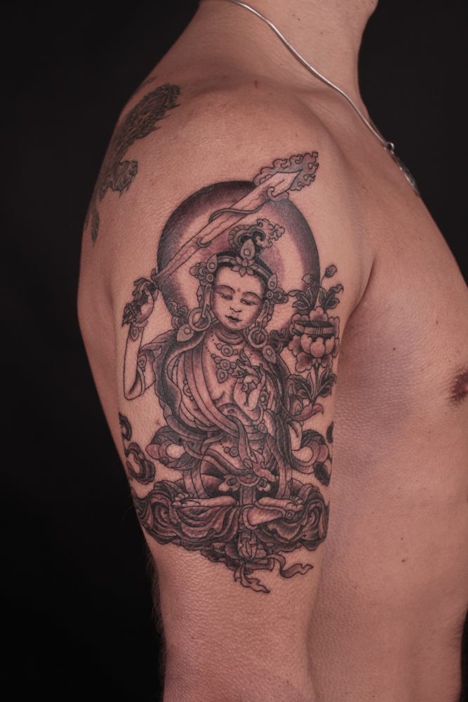 buddha tattoos in progress
