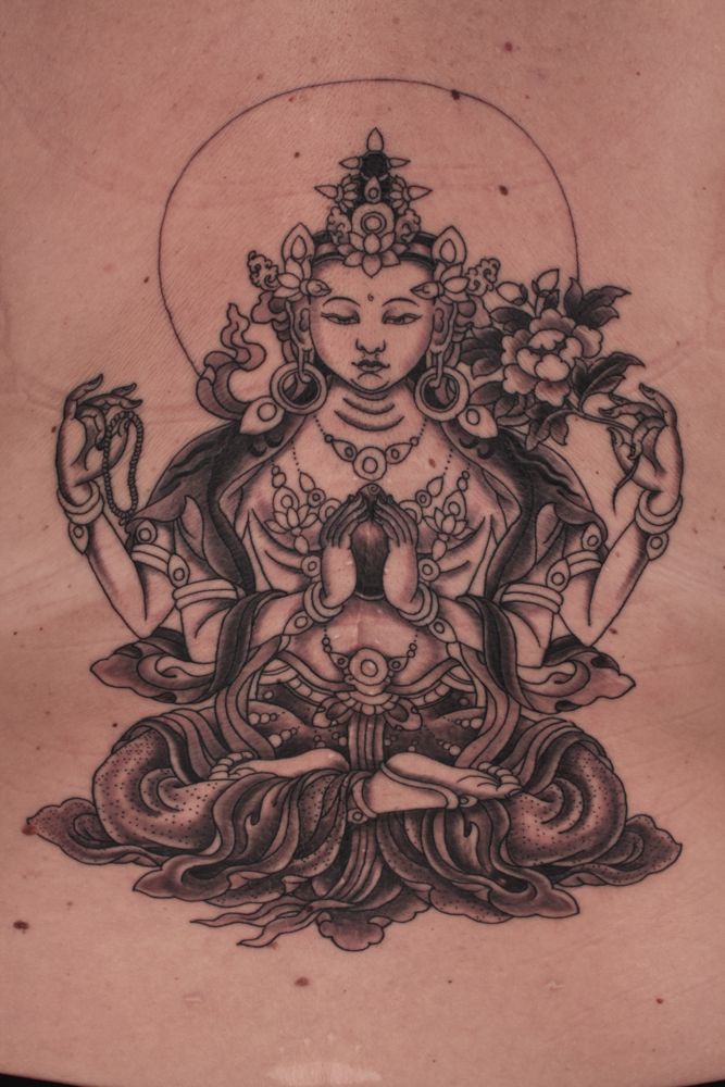 buddha tattoos in progress